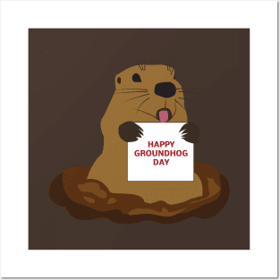 Happy Groundhog Day Posters and Art